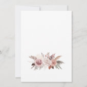 ボホフローラパンパスグラスSweet sixteen誕生日 招待状 (裏面)