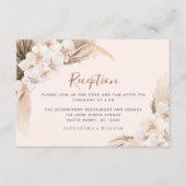 ボホフローラパンパステラコッタウェディングレセプション エンクロージャーカード (正面)