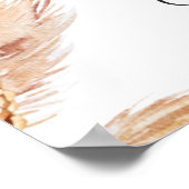 ボホフローラパンパス40thバースデーウェルカムサイン ポスター (角)