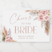 ボホフローラパンパバラ金ゴールド応援ミニ スパークリングワインラベル (シングルラベル)