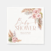 ボホフローラパンパバラ金ゴールド紙プレート スタンダードカクテルナプキン (正面)