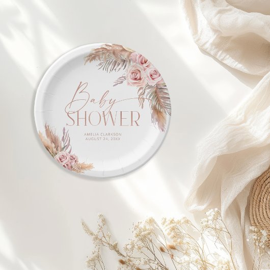 ボホフローラパンパバラ金ゴールド紙プレート ペーパープレート