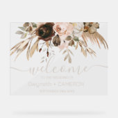 ボホフローラパンプキ結婚ンの歓迎アクリル記号 アクリルサイン (正面)