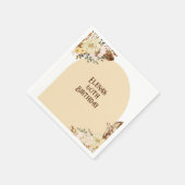 ボホフローラパーティーナプキンエレガント誕生日 スタンダードカクテルナプキン (角)