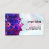 ボホフローラパープルマンダラヨガインストラクターホロ 名刺 (裏面)