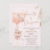 ボホフローラパールスプロセッコブライダルシャワー 招待状 (正面/裏面)