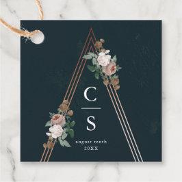 ボホフローラピラミッド構造結婚式の引き出物ラベル フェイバータグ