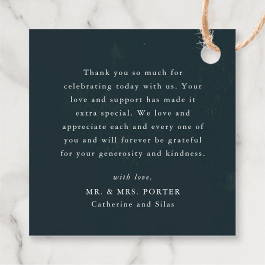 ボホフローラピラミッド構造結婚式の引き出物ラベル フェイバータグ (裏面)