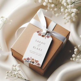 ボホフローラピンクローズ庭園の結婚式 ギフトタグ