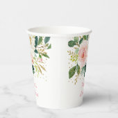 ボホフローラピンク金ゴールド誕生日 紙コップ (右)