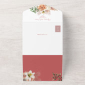ボホフローラピーチ結婚ーズ オールインワン招待状 (外側)