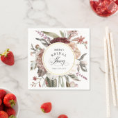 ボホフローラファンタジー水彩ブライダルシャワー スタンダードカクテルナプキン (インサイチュ)