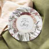 ボホフローラファンタジー水彩ブライダルシャワー ペーパープレート
