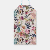 ボホフローラフェザー素朴シャワーメッセージカード ギフトタグ (裏面)