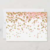 ボホフローラフラワーズ紙吹雪ガール誕生日写真 招待状 (裏面)