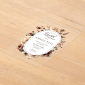 ボホフローラブライダルシャワーアクリル招待状 アクリル招待状 (レイダウン)