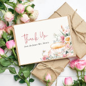 ボホフローラブライダルシャワーサンキュー エンクロージャーカード