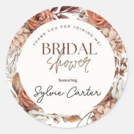 ボホフローラブライダルシャワーサンキュー ラウンドシール