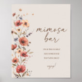 ボホフローラブライダルシャワーミモサバー看板ポスター ポスター (正面)