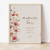 ボホフローラブライダルシャワーミモサバー看板ポスター ポスター