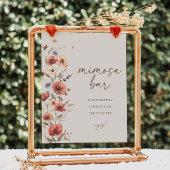 ボホフローラブライダルシャワーミモサバー看板ポスター ポスター