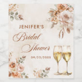 ボホフローラブライダルシャワー ワインラベル (シングルラベル)