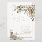 ボホフローラブライダルシャワー 招待状 (正面/裏面)