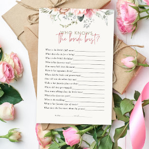 ボホフローラブライドブライダルシャワーゲーム