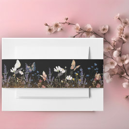 ボホフローラブラックバタフライガーデンベリーバンド 招待状ベリーバンド