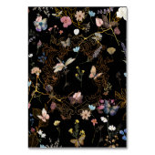 ボホフローラブラックバタフライ庭園の結婚式 テーブルナンバー (裏面)