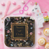 ボホフローラブラックバタフライ庭園の結婚式 ペーパープレート (パーティー)