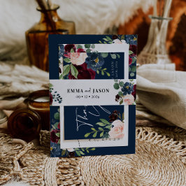 ボホフローラブルゴーニュ招待状用帯 招待状ベリーバンド