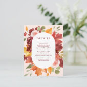 ボホフローラブルゴーニュ秋写真結婚詳細 エンクロージャーカード (スタンド正面)