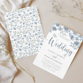 ボホフローラブルーユーカリ結婚式招待状 招待状