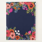 ボホフローラブークスネイビーブルー美容師 プランナー手帳 (裏面)