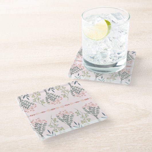 ボホフローラブーケコースター ガラスコースター (アングル)