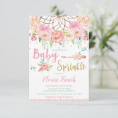 ボホフローラベイビーシャワー散水夢キャッチャー 招待状 (スタンド正面)