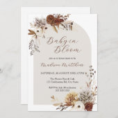 ボホフローラベビーイン開花ベビーシャワー 招待状 (正面/裏面)