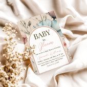 ボホフローラベビーイン開花ベビーシャワー 招待状