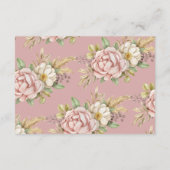 ボホフローラベビーガールシャワーおむつラッフル エンクロージャーカード (裏面)