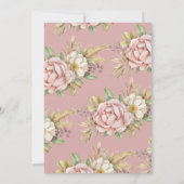 ボホフローラベビーガールシャワー招待状 招待状 (裏面)