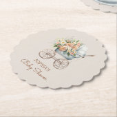 ボホフローラベビーキャリッジベビーシャワー ペーパーコースター (アングル)