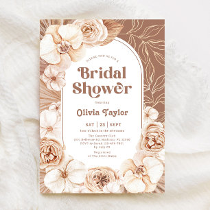 ボホフローラベビーシャワーモカ 招待状