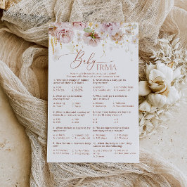 ボホフローラベビートリビア赤ちゃんシャワーゲーム