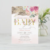 ボホフローラベビーパンパス&パームガールベイビーシャワーin 招待状 (スタンド正面)