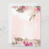 ボホフローラベビーパンパス&パームガールベイビーシャワーin 招待状 (裏面)