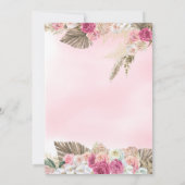 ボホフローラベビーパンパス&パームガールベビーシャワー 招待状 (裏面)