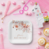 ボホフローラベビーブランチ ペーパープレート (パーティー)