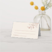 ボホフローラベージュ結婚ズ座席表 プレイスカード (正面)