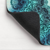 ボホフローラペイズリーターコイズティール（緑がかった色）マンダラhenna マウスパッド (コーナー)